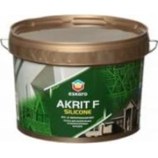 Краска акрилатная водоэмульсионная Eskaro Akrit Fasad Silicone глубокий мат белый 2,7 л 3,24 кг