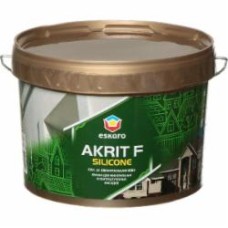 Краска акрилатная водоэмульсионная Eskaro Akrit Fasad Silicone TR глубокий мат база под тонировку 2,7 л