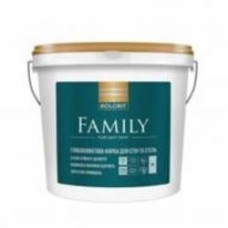 Краска акрилатная водоэмульсионная Kolorit Family база А мат белый 9 л 13,14 кг