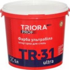 Краска акриловая водоэмульсионная Triora TR-31 ultra мат ультра белый 5 л