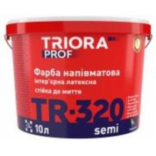 Краска латексная водоэмульсионная Triora TR-320 semi полумат белый 3 л