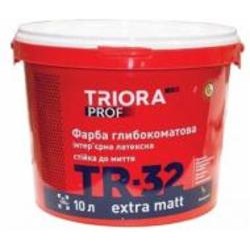 Краска латексная водоэмульсионная Triora TR-32 extra matt глубокий мат белый 10 л