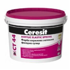 Краска фасадная акриловая латексная Ceresit CT 44 мат база под тонировку С 10 л