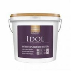Краска латексная водоэмульсионная Kolorit Idol база А мат белый 9 л