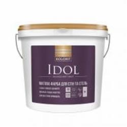 Краска латексная водоэмульсионная Kolorit Idol база А мат белый 9 л