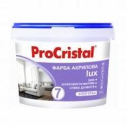 Краска акриловая латексная ProCristal Люкс 7 ИР-237 шелковистый мат белый 10 л