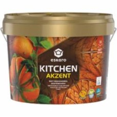 Краска акриловая Eskaro Akzent Kitchen шелковистый мат белый 2,7 л