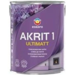 Краска акриловая Eskaro Akrit 1 Ultimatt TR стойкая к мытью глубокий мат база под тонировку 0,75 л 0,75 кг
