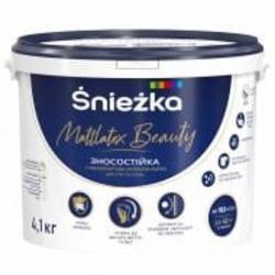 Краска латексная водоэмульсионная Sniezka Mattlatex Beauty глубокий мат белый 3 л 4,1 кг