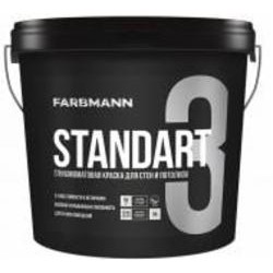 Краска интерьерная акриловая Farbmann Standart 3 база А мат белая 2,7 л