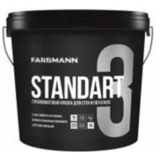 Краска интерьерная акриловая Farbmann Standart 3 база А мат белая 9 л