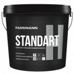 Краска интерьерная акриловая Farbmann Standart H с повышенной укрывистостью база А мат белая 4,5 л