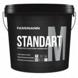 Краска акриловая Farbmann Standart M стойкая к мытью база А мат белая 9 л