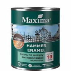 Эмаль Maxima антикоррозийная 3 в 1 молотковая антрацит глянець 0,75 л