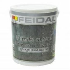 Декоративное покрытие Feidal Flussig metall алюминий 1 кг
