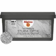 Декоративная краска Alpina с металлическим блеском серебристый металлик 1 л