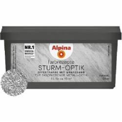 Декоративная краска Alpina с металлическим блеском серебристый металлик 1 л