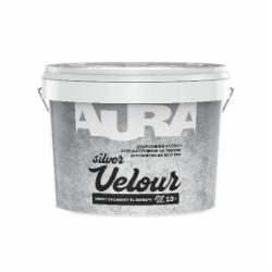 Декоративное покрытие Aura Эффект бархата Velour Silver 10 л 11,9 кг