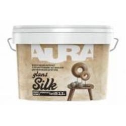 Декоративное покрытие Aura Мокрый шелк Silk Glаns 2,5 л 3 кг