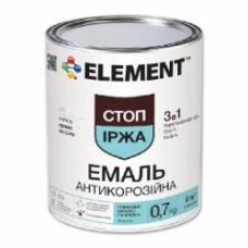 Эмаль антикоррозионная Element 3 в 1 грфит глянец 0,7 кг