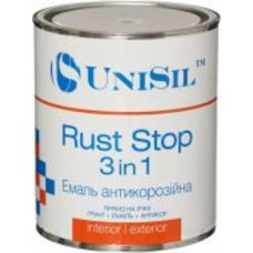 Грунт-эмаль UniSil антикоррозионная Rust Stop 3 in 1 серый глянец 2,5 л