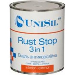 Грунт-эмаль UniSil антикоррозионная Rust Stop 3 in 1 серый глянец 2,5 л
