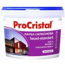 Краска силиконовая ProCristal Fasad-standart ИР-133 мат белый 3 л