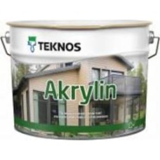 Краска фасадная акрилатная TEKNOS Akrylin база 1 полумат белый 2,7 л Краска фасадная акрилатная TEKNOS Akrylin база 1 полумат белый 2,7 л