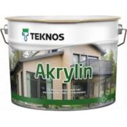 Краска фасадная акрилатная TEKNOS Akrylin база 1 полумат белый 2,7 л Краска фасадная акрилатная TEKNOS Akrylin база 1 полумат белый 2,7 л