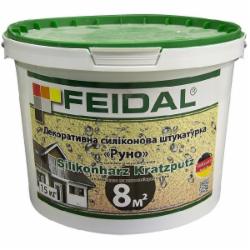 Декоративная штукатурка барашек Feidal Silikonharz Kratzputz 15 кг белый
