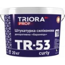 Декоративная штукатурка барашек Triora силиконовая TR-53 curly 1-1,5 мм 20 кг белый