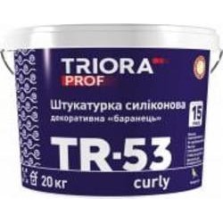 Декоративная штукатурка барашек Triora силиконовая TR-53 curly 1-1,5 мм 20 кг белый