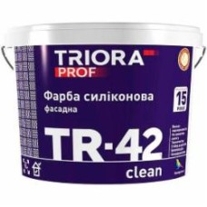 Краска фасадная силиконовая Triora силиконовая TR-42 clean белый 5 л