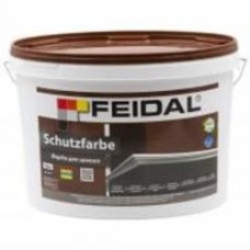 Краска фасадная латексная Feidal Schutzfarbe мат полупрозрачный белый 10 л