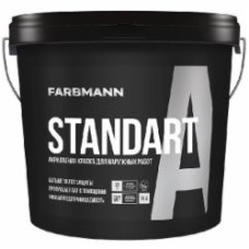 Краска фасадная латексная Farbmann Standart A база LА мат белый 9 л