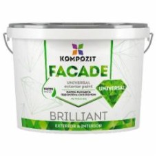 Краска фасадная силиконовая Kompozit Fasade Universal база А мат белая 1,4 кг
