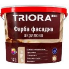 Краска акриловая водоэмульсионная Triora фасадная мат белый 14 кг