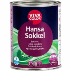 Краска акрилатная водоэмульсионная Vivacolor Hansa Sokkel щелочестойкая база С мат белый 0,9 л