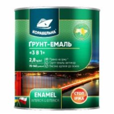 Грунт-эмаль КОРАБЕЛЬНА 3 в 1 шоколадний мат 2,8 кг