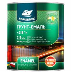 Грунт-эмаль КОРАБЕЛЬНА 3 в 1 хаки мат 0,9 кг