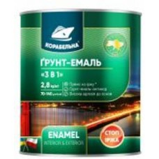 Грунт-эмаль КОРАБЕЛЬНА 3 в 1 хаки мат 2,8 кг