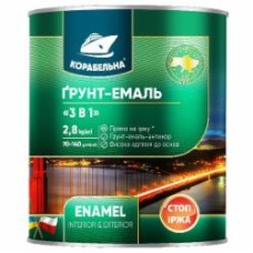 Грунт-эмаль КОРАБЕЛЬНА 3 в 1 черный мат 0,9 кг