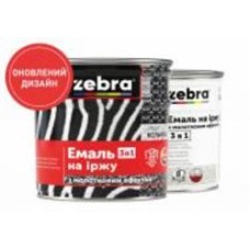 Эмаль ZEBRA 3 в 1 серия Кольчуга молотковая 20 серебристый глянец 0,7 кг