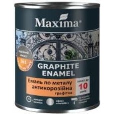 Эмаль Maxima антикоррозийная по металлу 3 в 1 графитная шоколадный глянець 0,75 кг