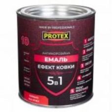 Эмаль Protex 5 в 1 з эффектом ковки Hammer Line темно-коричневый шовковистий мат 0,75 кг