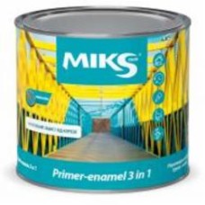 Грунт-эмаль MIKS Color 3 в 1 RAL 7024 графитно-серый полуглянец 2,3 кг