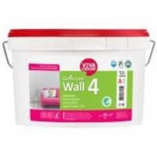 Краска интерьерная латексная Vivacolor Wall 4 A с бархатистым эффектом глибокий мат белый 7,2 л