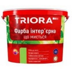 Краска интерьерная акриловая Triora моющаяся мат белый 1,4 кг