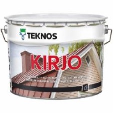 Краска для крыш алкидная TEKNOS KIRJO база 1 для листовой кровли полумат белый 9 л