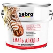 Эмаль алкидная ZEBRA серия Акварель 888 для пола ПФ-266 темно-коричневый глянец 2,8 кг